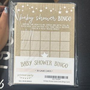 Baby Shower Bingo Game Cards - Pack 50